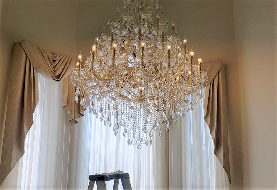Interior Fixture Cleaning Service, Swarovski Crystal Chandelier Cleaning Service